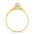thumbnail image 5 of 10k Yellow Gold Freshwater Cultured Pearl And Diamond Satin Finish Ring, 5 of 8