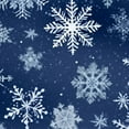 thumbnail image 6 of HAOXIT Winter Snowflakes Blue Tablecloth with Elastic Edge, Round Table Cloth Christmas Washable Reusable Table Cover for Kitchen Dining Party Picnic 54-58, 6 of 8