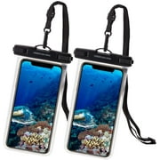 UNBREAKcable Universal Waterproof Phone Pouch 2 Pack - IPX8 Waterproof Phone Case Dry Bag for iPhone 14 13 12 11 Pro Max XR XS X 8 7 6s 6 Plus Samsung S23 S22 S21 S20 S10e S9, Huawei, Up to 7.0 inch