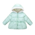 thumbnail image 3 of BULLPIANO Toddler Girls Winter Warm Coat Hooded Thick Jacket Kids Snowsuit Puffer Outerwear 1-6Y, 3 of 4