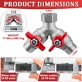 thumbnail image 4 of 2-Way Heavy Duty Hose Y Splitter, 3/4" GHT Stainless Steel Garden/Water Hose Connector, Full Flow Adapter with Wrench, 4 of 8