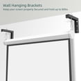 thumbnail image 2 of Universal Projector Screen L-Bracket Wall Hanging Mount 6 ih Adjustable Extension with Hook Manual, for or Ceiling Home and Movie Screens, 80 Lb Capacity Each, 2 of 5