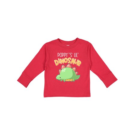 

Inktastic Poppy s Lil Dinosaur with Cute Stegosaurus Gift Toddler Boy or Toddler Girl Long Sleeve T-Shirt