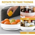 thumbnail image 3 of HLONK Rotating Shelf Cosmetics Holder Turntable Storage Tray Round Cake Stand Box White Abs, 3 of 6