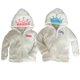 thumbnail image 1 of Kit 2 Chamarras con Gorro Bordado Kiss Queen and King Baby Kisses KitB357, 1 of 4