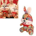 thumbnail image 4 of New Year Bunny Doll, Soft Bright Color Exquisite Stuffed Bunny Toy Delicate  For Home For Adult Bunny, 4 of 8