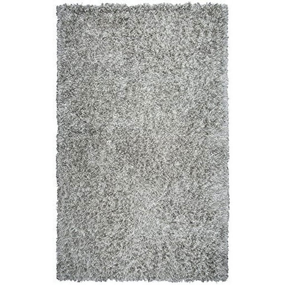 Rizzy Home Urban Dazzle Light Gray Solid Shag 5' x 7'6" Area Rug