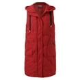thumbnail image 4 of Vedolay Warm Winter Jacket Solid Rain Jacket Outdoor Waterproof Hooded Loose Coat Red,4XL, 4 of 5
