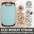 thumbnail image 2 of KLEX EcoWheat Cutting Board for Kitchen (Set of 3), Dishwasher Safe BPA Free Straw, Blue, 2 of 6