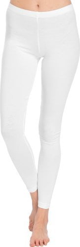 white ankle length leggings