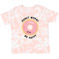thumbnail image 3 of Inktastic Donut Worry Be Happy Pink Sprinkle Donut` Boys or Girls Toddler T-Shirt, 3 of 5