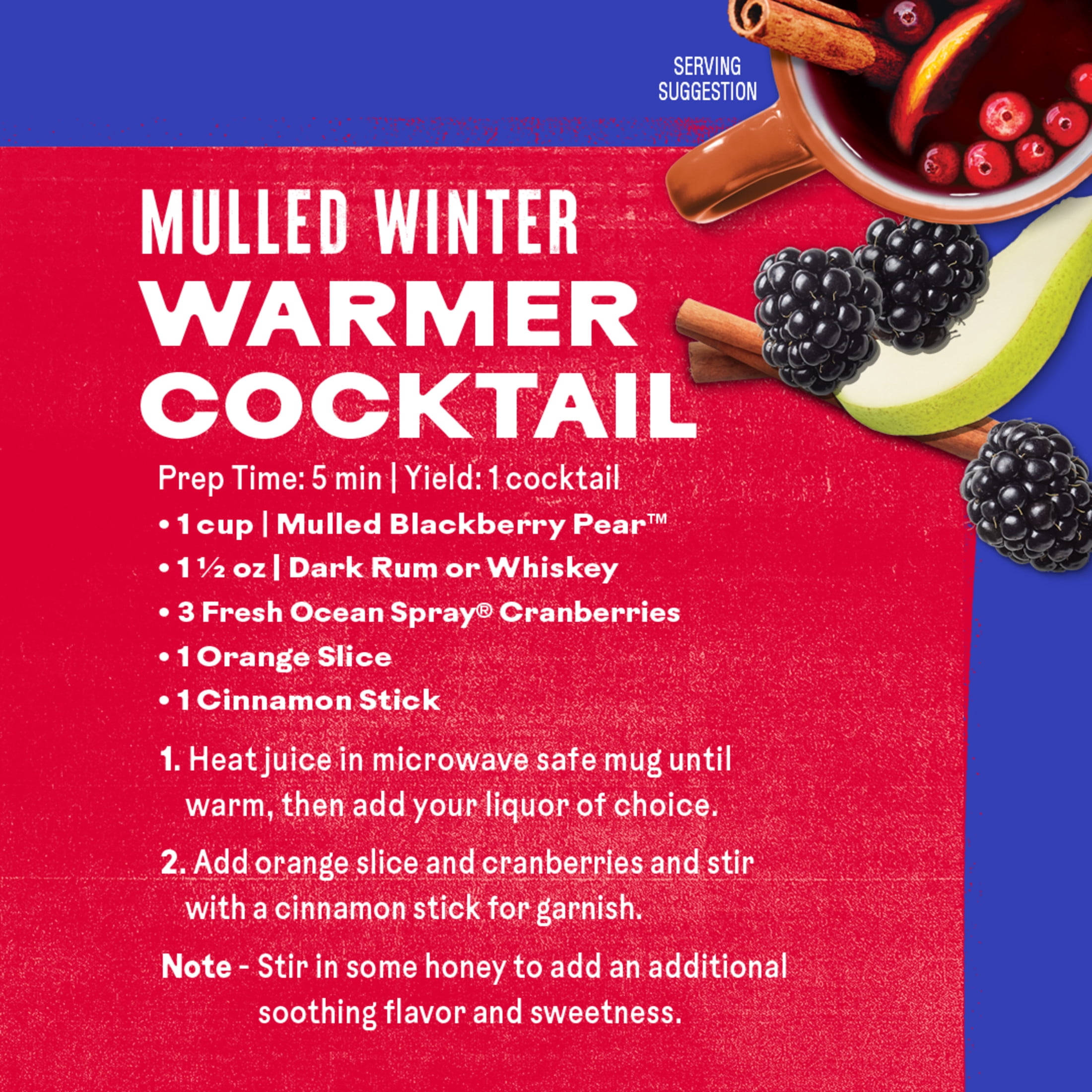Ocean Spray® 60oz Mulled Blackberry Pear Juice
