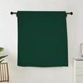 thumbnail image 2 of Skearow Short Curtain Thermal Insulated Blackout UV Protection Rod Pocket Drapes Panel Luxury Tier Thick Solid 21#Dark Green W:52"xL:36", 2 of 8