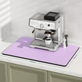 thumbnail image 5 of Coffee Mat, 16"x24" Coffee Bar Mat for Coffee Station Accessories and Organizer, Hide Stain Anti Absorbent Dish Drying Pad for Kitchen Counter, Cute Coffee Bar Decor Coffee Machine Mat, Purple, 5 of 6