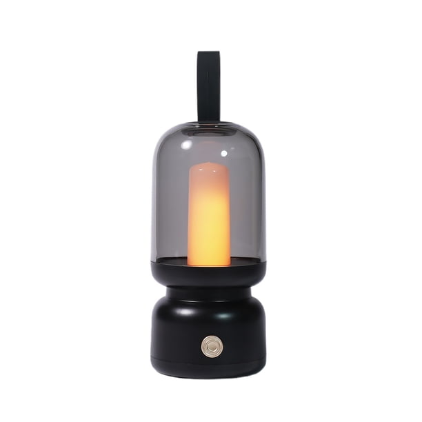 Luz nocturna LED de plástico con llama, luz cálida parpadeante, enchufable, de bajo consumo y regulable, para dormitorio, cuarto de bebé, pasillo y decoración del hogar