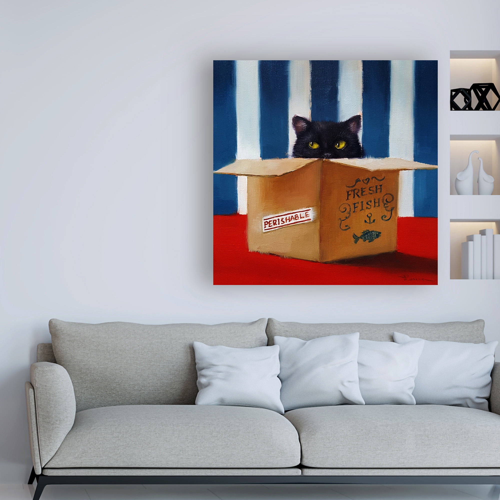 Trademark Fine Art 'Cat Burglar' Canvas Art by Lucia Hefferna