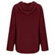 thumbnail image 4 of Blusa de mujer Botón de moda Tops de felpa con capucha con bolsillo Tops de invierno sueltos Pompotops FGAJ22800, 4 of 6