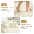 thumbnail image 6 of COOLHUT 46.7" W Oversized Floor Chaise Lounge Chair Sofa with Cup Holders, Cloud Plush Floor Sofa Bed Upholstered Deep Seat Sleeper Reading Chair Couch for Living Room, No Assembly, Beige, 6 of 8