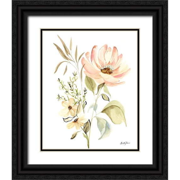 Talent, Kelley 26x31 Black Ornate Wood Framed with Double Matting Museum Art Print Titled - Wildflower Meadow 1