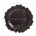 thumbnail image 4 of Koyal Wholesale Bulk Flora Glass Charger Plates, Set of 4, Black, Starburst Charger Plates, Reef Charger Plates, 4 of 4