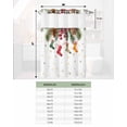 thumbnail image 6 of No Hook Shower Curtain with Snap in Liner, Merry Christmas Pine Tree Leaves White Hotel Shower Curtains for Bathroom, Washable Shower Curtain Liner Set with Mesh Top Window, 48"x72", 6 of 6