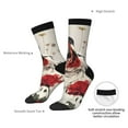 thumbnail image 4 of Rocae Floral Leopard Butterflies for Adult Socks Casual Athletic Stretchy Loose Socks for Women Men Non-Slip Middle Tube Socks, 4 of 6