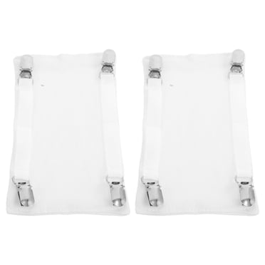 SEWCHICS 2-Pack Soft Cotton Bodysuit Clips in White, Reusable and Comfortable Fit for Baby Clothes