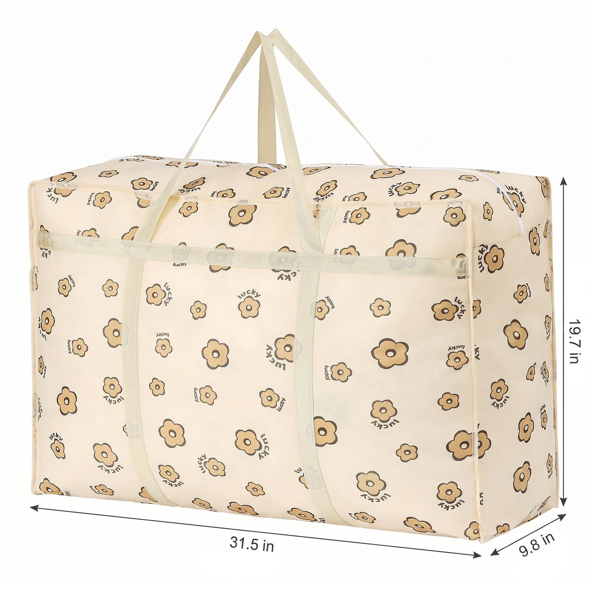Unique Bargains Foldable Storage Bags for Organizing Clothing Flower 31.5"x19.7"x9.8"