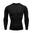 thumbnail image 5 of Men Long Sleeve Compression Sports Blouse Thermal Base Layer T-shirt Tights Tops, 5 of 8