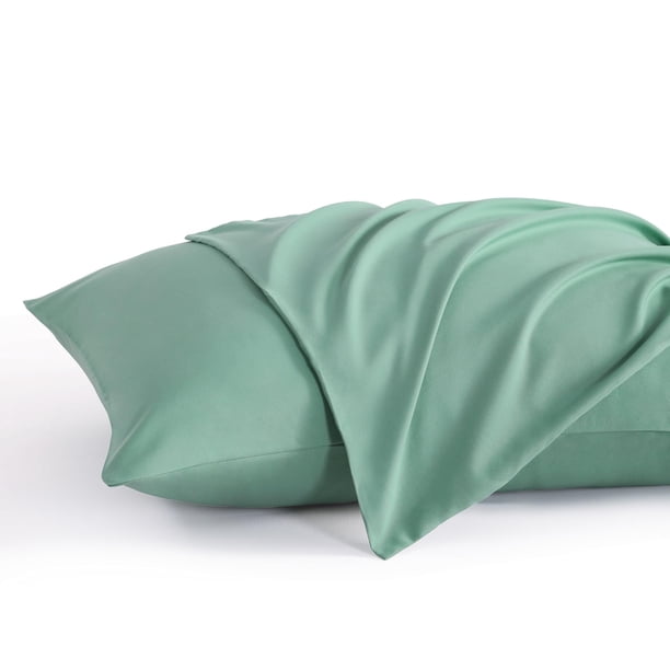 Ntbay King Juego De 2 Fundas De Almohada De Microfibra Cepillada De 20 X 36 Pulgadas, Fundas De Almohada Suaves, Resistentes A Las Arrugas, Resistentes A Las Manchas, Color Verde Menta Con Cierre De S