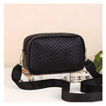thumbnail image 3 of Bolso De Hombro Casual Con Diseño De Ondas Para Mujer Belug, Negro, 3 of 5