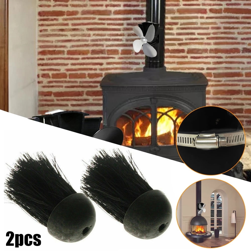 Ruibeauty 2Pcs Replacement Round Companion Set Hearth Fireplace Brush