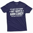 thumbnail image 5 of Men's Funny Husband Tee Wife's Army Candy T-shirt Anniversary Gifts Husband Shirts For Him Dad (X-Large Grey), 5 of 7
