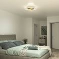 thumbnail image 2 of Artika Essence Disk Modern LED Flush Mount Ceiling Light Fixture, Black and Gold, 2 of 5
