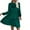 Green, variant on Efsteb Elegant Cocktail Dresses for Women Crew Neck Long Sleeve Velvet Dress Ruched Casual A Line Knee Length Pleated Fall Cocktail Dress (Green,XL)