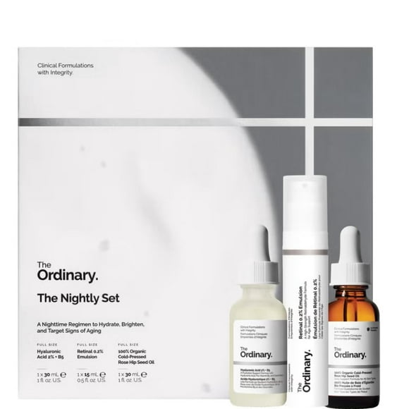 The Ordinary The Ensemble de Nuit (Ensemble de 3 Pcs) pour Hydrater, Renouveler et Nourrir la Peau de Nuit