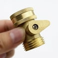 thumbnail image 2 of Solid Brass Garden Hose Shut Off Ball Valve 3/4" GHT Water Pipe Faucet Connector, 2 of 8