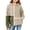 Beige, variant on Mercatoo Kids' Hoodies Youth Girls Color Blocking Hooded Sweatshirt with Pocket Pullover Long Sleeve Tops Sweater
