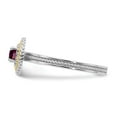 thumbnail image 3 of 925 Sterling Silver & Real 14kt Stackable Expressions Rhodolite Garnet Ring Size: 8; for Adults and Teens; for Women and Men, 3 of 5