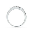 thumbnail image 3 of 14K White Gold 3/8ct Diamond Wedding Anniversary Curved Guard Ring, 3 of 4