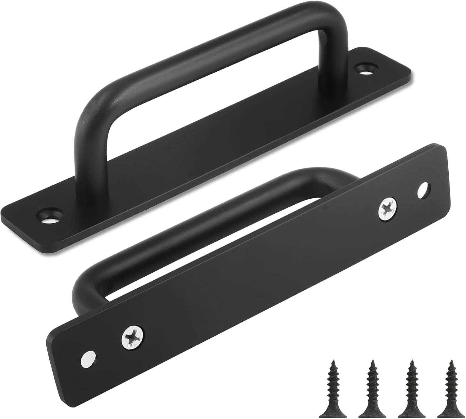 2 Pack Barn Door Pulls 5 inch Garage Handles Long Base Handle Pull for ...