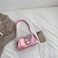 thumbnail image 3 of Bolsos de mujer Bolso de hombro de cuero de PU brillante Bolsos de moda para axilas (rosa) Sywqhk Para Estrenar, 3 of 5