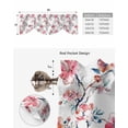 thumbnail image 4 of Tie Up Valance Curtain for Kitchen,Retro Red Flower on White Rod Pocket Short Curtains Adjustable Tie-Up Shade Valances,Country Watercolor Floral Window Treatment for Bathroom Living Room Bedroom, 4 of 8
