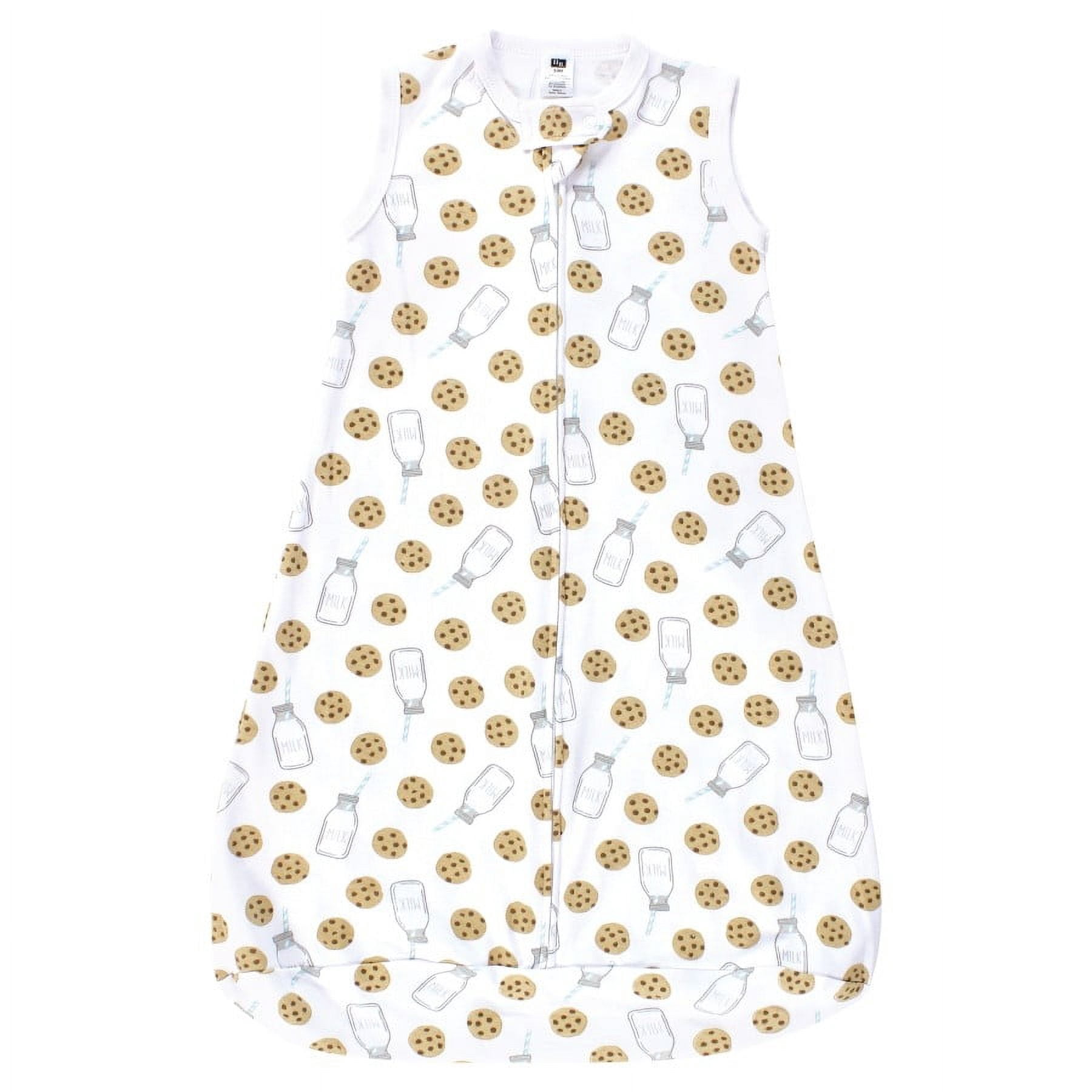 Hudson Baby Cotton Long-Sleeve Wearable Sleeping Bag, Sack, Blanket, Mint Milk Cookies Sleeveless, 0-3 Months
