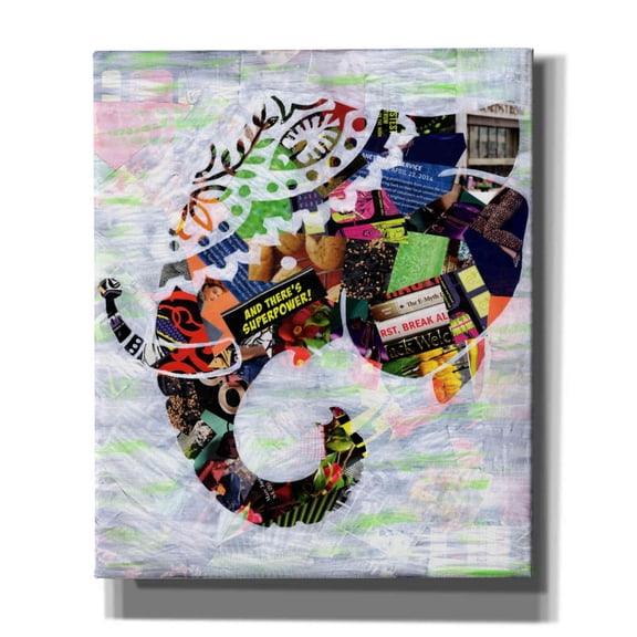 Epic Graffiti 'Elephant' by Artpoptart, Canvas Wall Art, 20"x24"