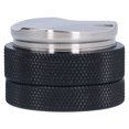 thumbnail image 1 of Prensador de café de acero inoxidable de doble cabezal, color negro, para cafeterías domésticas, 58 mm, 1 of 14