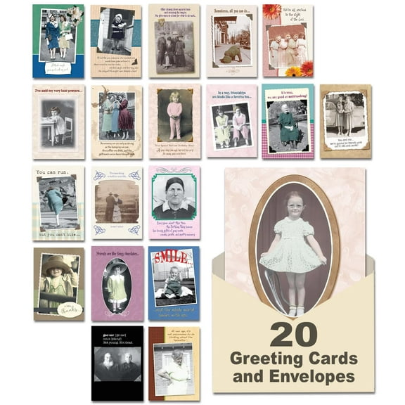 Leanin' Tree Maggie Mae's Family Album, Made In USA, 20 Assorted Cards with Envelopes All Occasion, Birthday Cards Funny Enough to Make You Laugh, Includes Encouragement, Friendship, Thank You