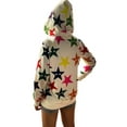 thumbnail image 4 of Women Zip Hoodie Sweatshirt Colorful Star Print Long Sleeve Sportswear Tops Autumn Streetwear, 4 of 9