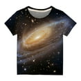thumbnail image 7 of Kids Space Galaxies T Shirts Short Sleeve 3D Graphic Tees Shirts Funny Crew Neck T-Shirts Neon Novelty Clothes Black， 5 Years, 7 of 7