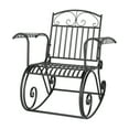Wrought Iron Patio Chair, Heavy Duty Metal Patio Garden Rocking Chair